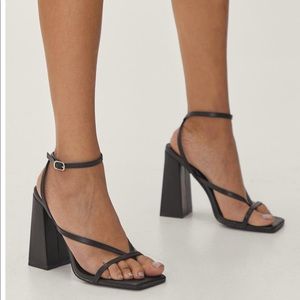 Nasty Gal Black strappy sandals